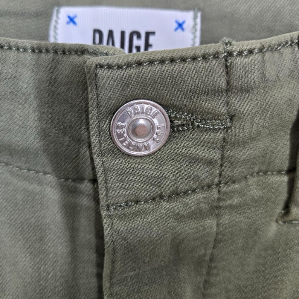 PAIGE Carly Wide Leg Cargo women's jeans in Vintage Ivy Green Size 29 NEW - Picture 6 of 11